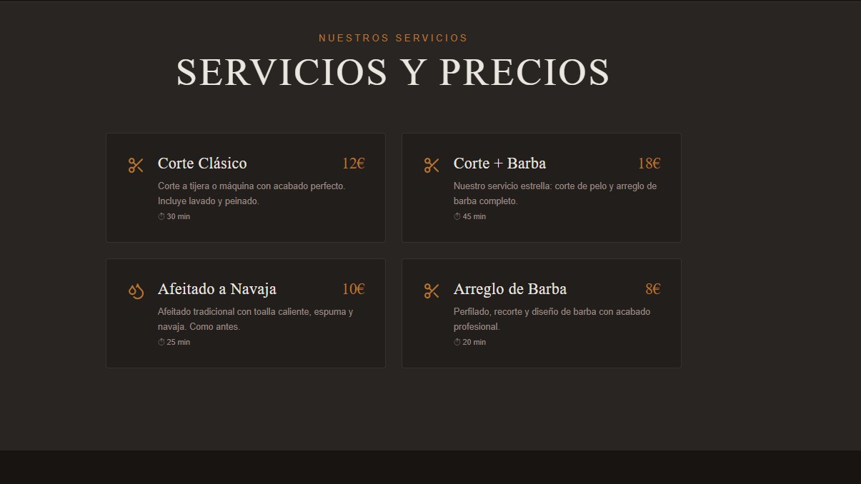 Captura 1 Web Peluquería