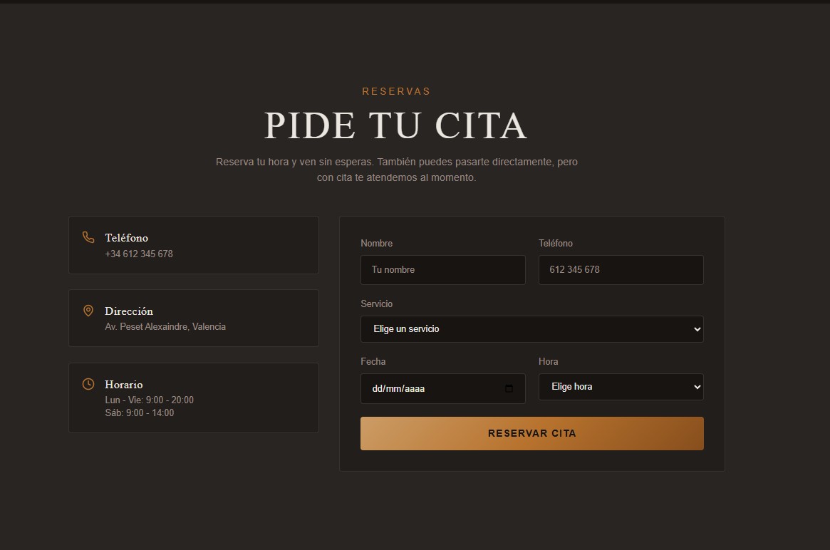 Captura 3 Web Peluquería